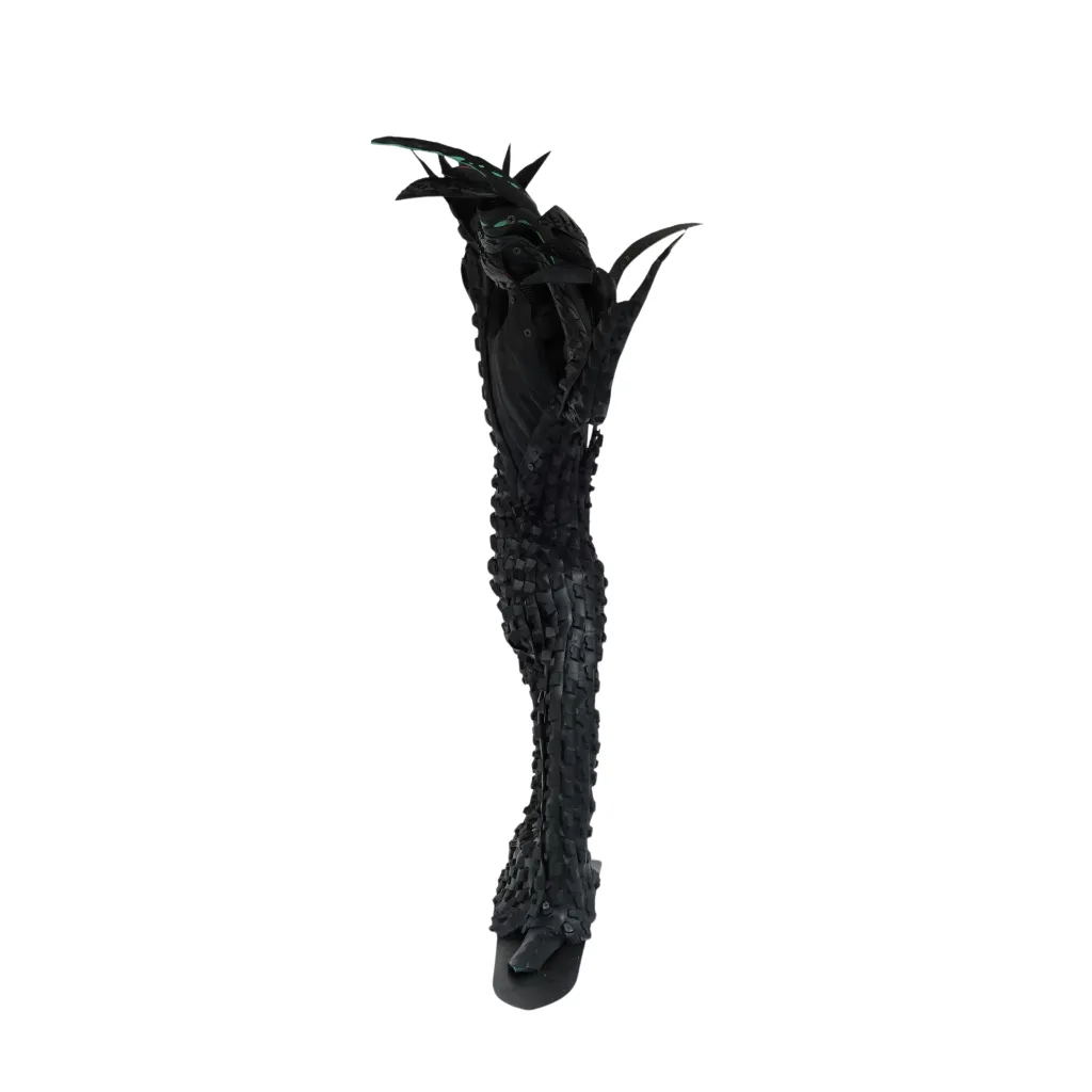 MAKP-025b, Kondo II, Marcel Kpoho, 2026, Assembly of tire strips and mixed media, 82x51x15 cm.webp