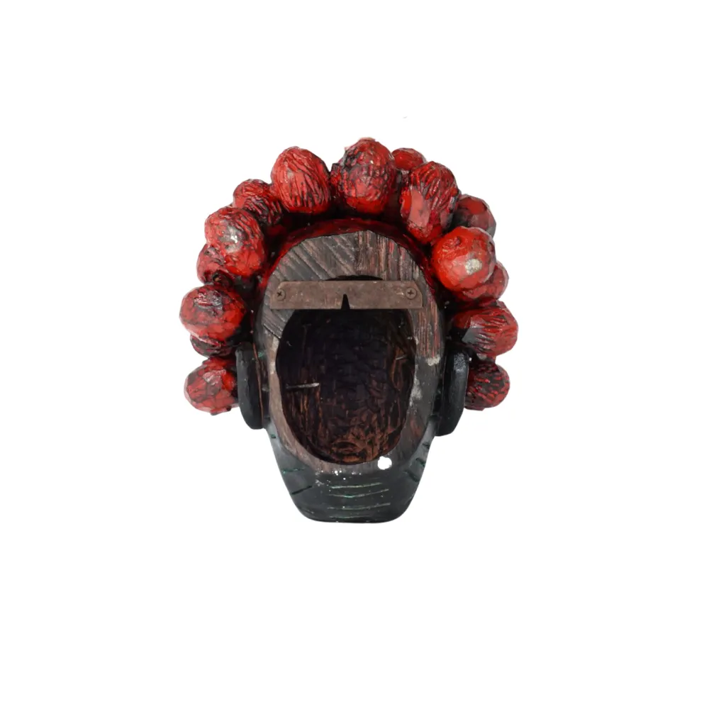 SEBO-012c, Mathématicien, Sébastien Boko, 2026, Carved and burnt Iroko wood, acrylic, 27x25x20cm.webp