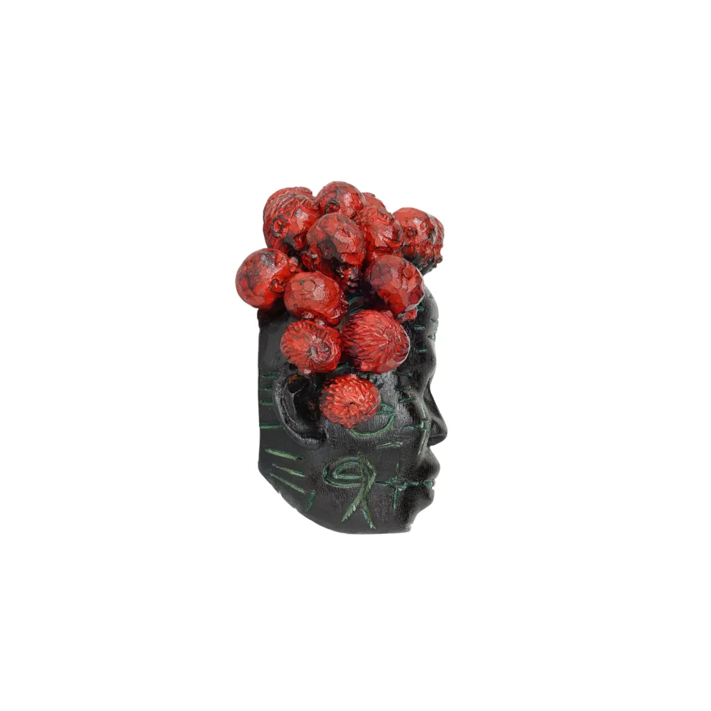 SEBO-012b, Mathématicien, Sébastien Boko, 2026, Carved and burnt Iroko wood, acrylic, 27x25x20cm.webp
