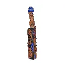 SEBO-007d, Ombre Féminine - Le Couvant, Sébastien Boko, 2026, Acrylic and Pigments on Carved Iroko Wood, 193x35x35cm.webp