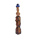SEBO-007c, Ombre Féminine - Le Couvant, Sébastien Boko, 2026, Acrylic and Pigments on Carved Iroko Wood, 193x35x35cm.webp