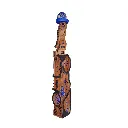 SEBO-007b, Ombre Féminine - Le Couvant, Sébastien Boko, 2026, Acrylic and Pigments on Carved Iroko Wood, 193x35x35cm.webp