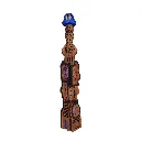 SEBO-007a, Ombre Féminine - Le Couvant, Sébastien Boko, 2026, Acrylic and Pigments on Carved Iroko Wood, 193x35x35cm.webp