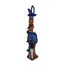 SEBO-008b, Ombre Féminine - 41, Sébastien Boko, 2026, Acrylic and Pigments on Carved Iroko Wood, 155x25x25cm.webp