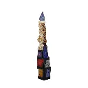 SEBO-009b, Ombre Féminine - Esprit Eau, Sébastien Boko, 2026, Acrylic on carved wood, 130x25x25cm.webp