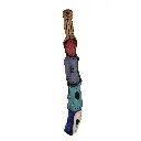SEBO-011c, Ombre Féminine - Savoir Traditionnel, Sébastien Boko, 2026, Acrylic and Pigments on Carved Iroko Wood, 145x25x25cm.webp