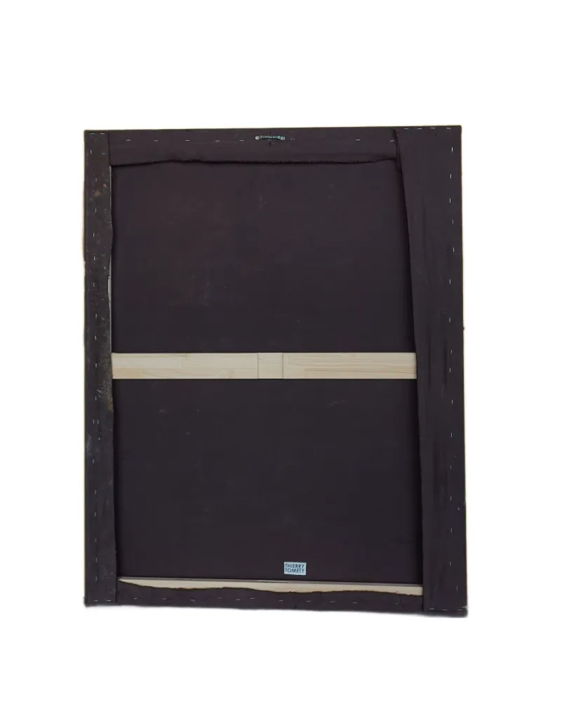 THTO-004c, Prise de Conscience (Realisation), Thierry Tomety, 2026, Papercloths and Fiber on Canvas, 120x90cm.webp