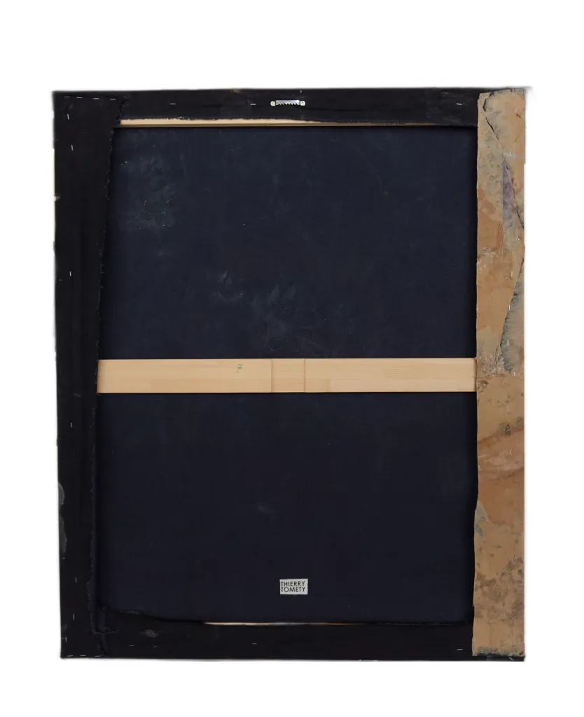 THTO-005d, Impulsion II, Thierry Tomety, 2026, Paper Cloths and Fiber on Canvas, 120x90cm.webp
