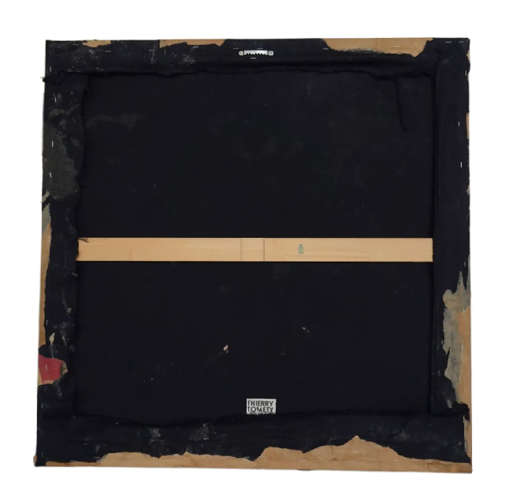 THTO-007c, Sacrée II, Thierry Tomety, 2026, Papercloths and Fiber on Canvas, 80x80cm.webp