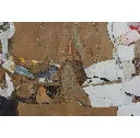 THTO-008c, Test de Compatibilité, Thierry Tomety, 2026, Papercloths and Fiber on Canvas, 80x80cm.webp