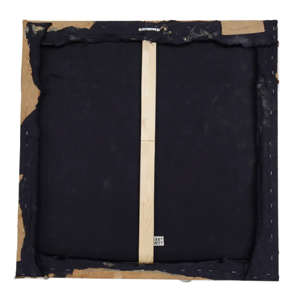THTO-009c, Destiné, Thierry Tomety, 2026, Papercloths and Fiber on Canvas, 80x80cm.webp