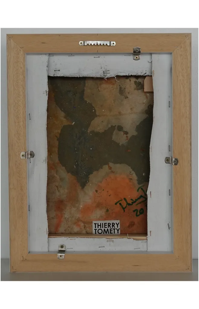 THTO-014c, Paréidolie Series - 5, Thierry Tomety, 2026, Acrylic, Sand and Natural Fiber on Canvas, 40x30cm.webp
