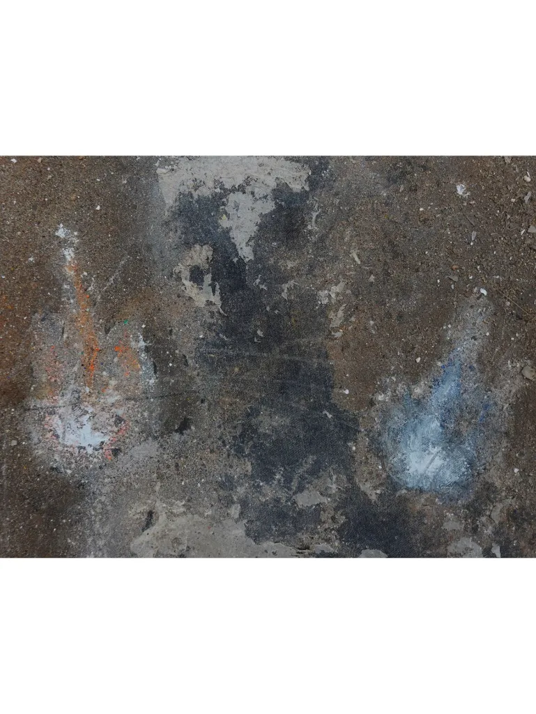 THTO-015b, Paréidolie Series - 6, Thierry Tomety, 2026 Acrylic, Sand and Natural Fiber on Canvas, 40x30cm.webp