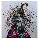 Option 2 - RAMA-003b, Couronnée de Mémoire, Rachel Malaika, 2026, Serigraphy, beading and embroidery on textile, 100x70cm.webp