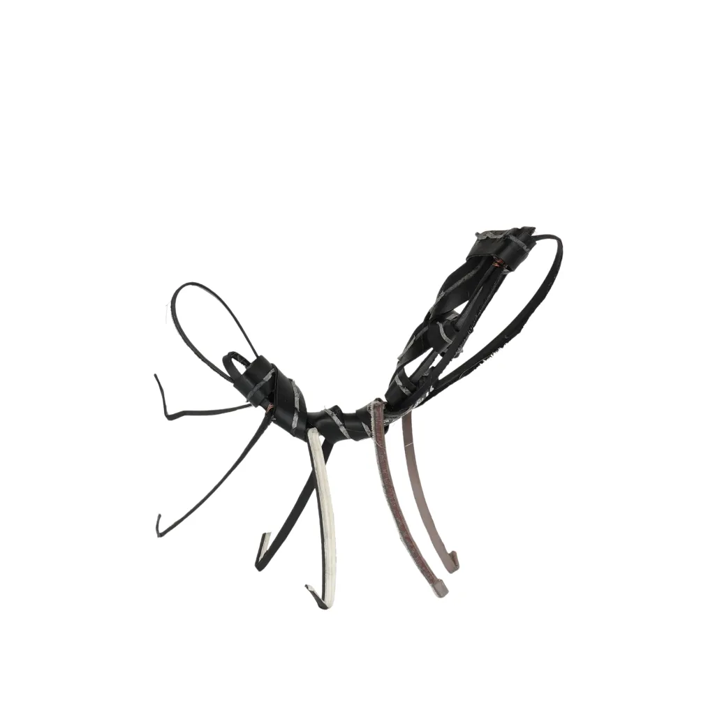 MAKP-050c, Fragility Series - 15, Marcel Kpoho, 2026, Assembly of tire strips and mixed media, 30x25x44 cm.webp