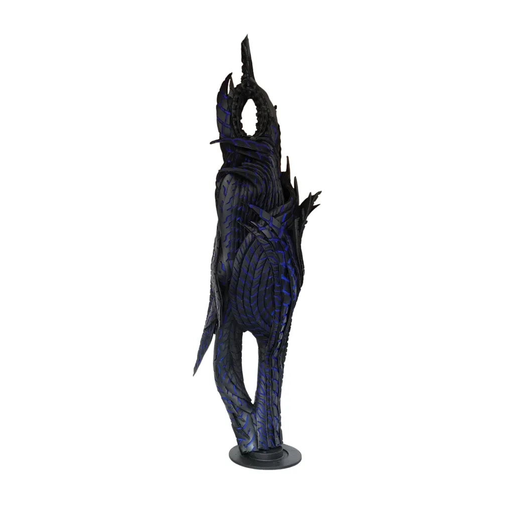 MAKP-034c, Eclosion I, Marcel Kpoho, 2026, Assembly of tire strips and mixed media, 174x55x55 cm.webp