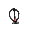 MAKP-030b, Sans Titre - Cycle Suspendu Series, Marcel Kpoho, 2026, Assembly of tire strips and mixed media, 31x28x21 cm.webp