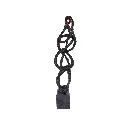 MAKP-028b, Elevation, Marcel Kpoho, 2026, Assembly of tire strips and mixed media, 105x35x25 cm.webp