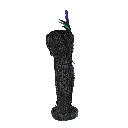 MAKP-027c, Woman Power, Marcel Kpoho, 2026, Assembly of tire strips and mixed media, 109x32x20 cm.webp